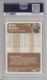 Willie McGee from the 1983 Fleer  set graded by PSA and given an overall grade of 10.