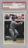 Ivan Rodriguez from the 1993 Bowman set graded by PSA and given an overall grade of 10.