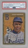 Jackson Robinson from the 2023 Topps Chrome Platinum Anniversary set featuring a Platinum Toile Cream & Gold Refractor parallel graded by PSA and given an overall grade of 10.