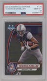 Tetairoa McMillan from the 2024 Bowman University Chrome set graded by PSA and given an overall grade of 10.