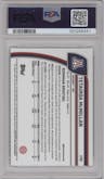 Tetairoa McMillan from the 2024 Bowman University Chrome set graded by PSA and given an overall grade of 10.