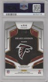 Drake London from the 2022 Panini Select set featuring a White Prizm parallel graded by PSA and given an overall grade of 10.