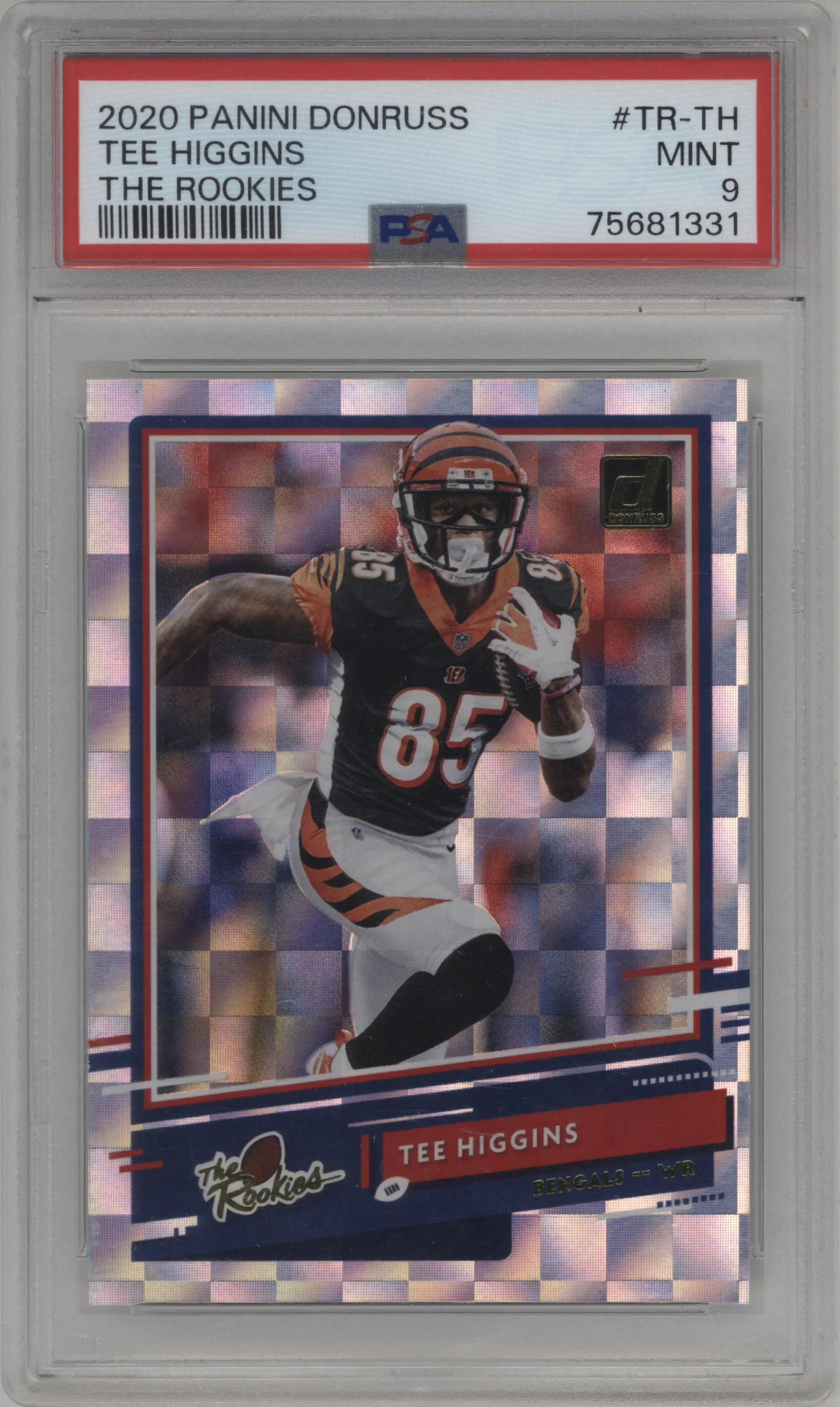 2020 Panini Donruss The Rookies Tee Higgins PSA 9