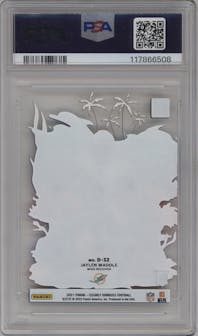 Jaylen Waddle from the 2021 Panini Clearly Donruss set graded by PSA and given an overall grade of 10.