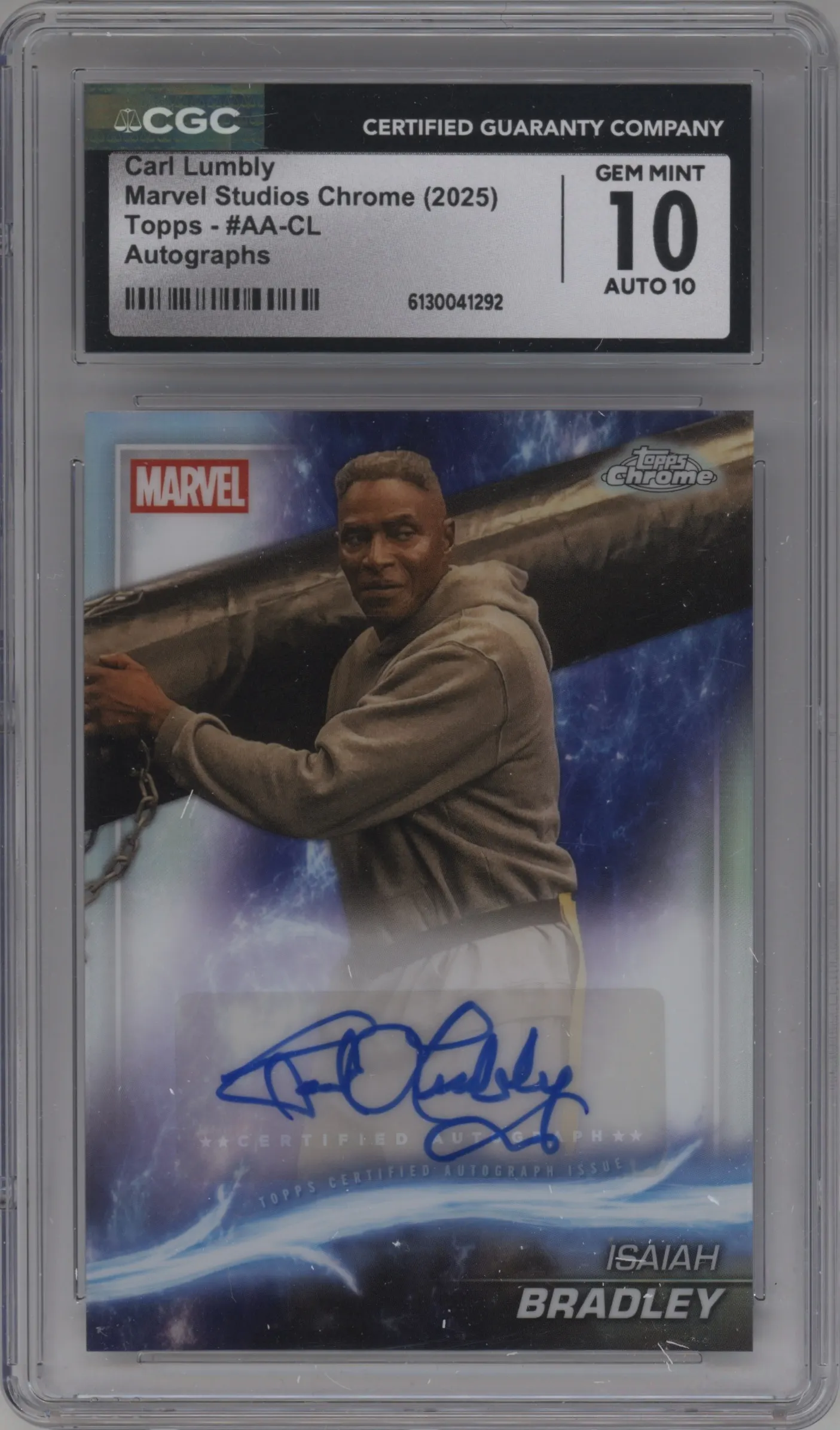 2025 Topps Chrome Marvel Studios Auto Carl Lumbly CGC 10