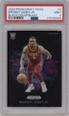 Bronny James Jr. from the 2024 Panini Prizm Draft Picks set graded by PSA and given an overall grade of 9.