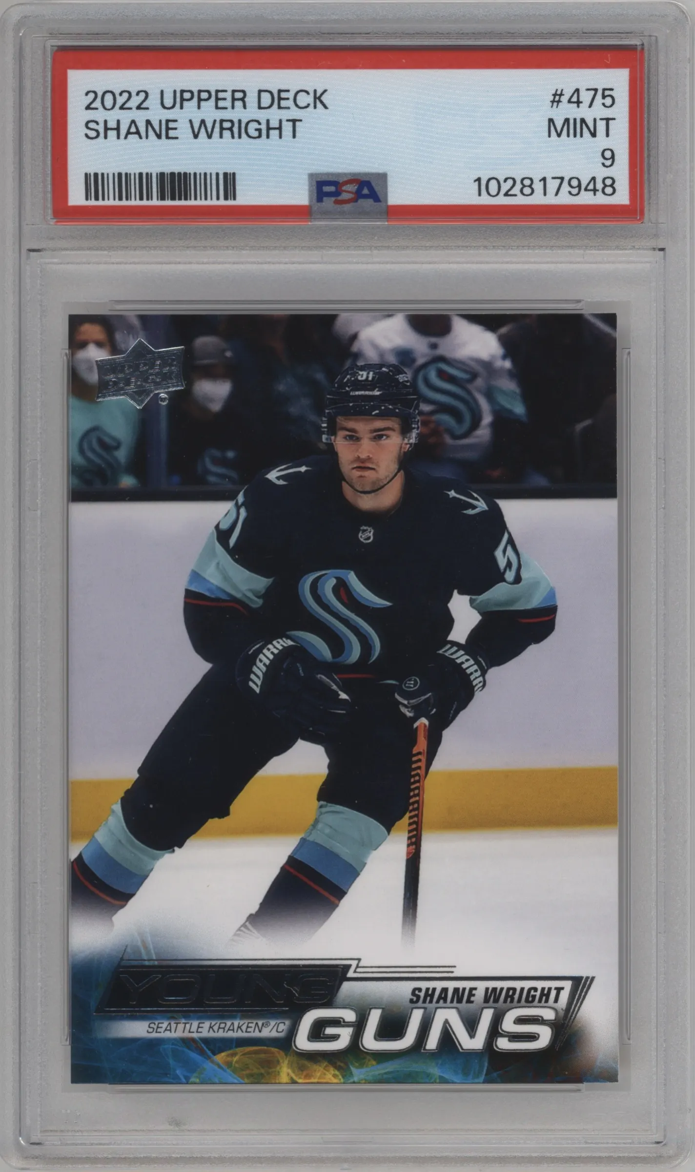 2022 Upper Deck Series 2 Young Guns Shane Wright #475 PSA 9