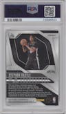 Stephon Castle from the 2024-25 Panini Prizm set featuring a White Prizm parallel graded by PSA and given an overall grade of 10.