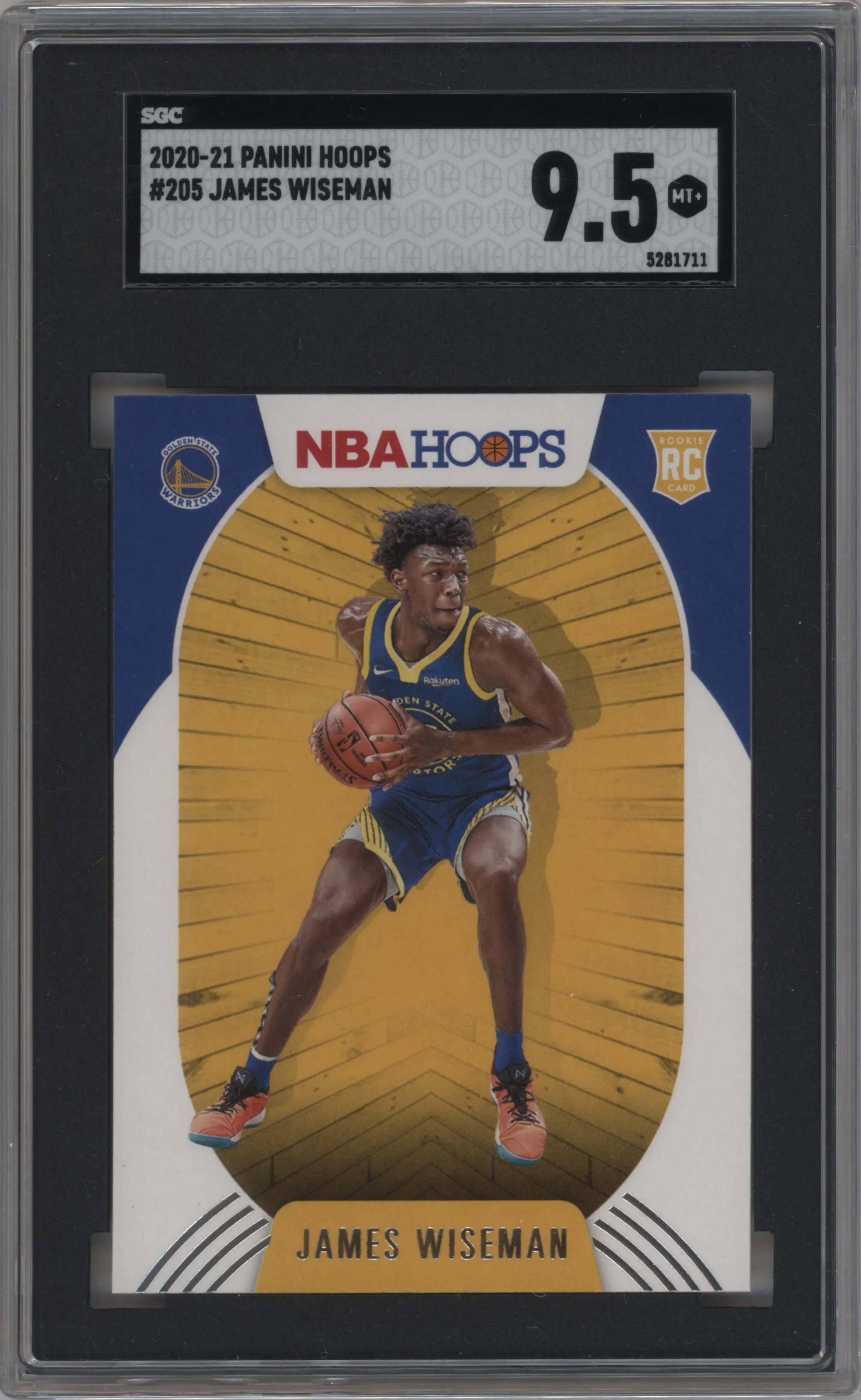 2020 Panini NBA Hoops James Wiseman #205 SGC 9.5