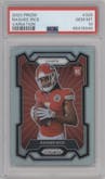Rashee Rice from the 2023 Panini Prizm set featuring a Silver Prizm parallel graded by PSA and given an overall grade of 10.