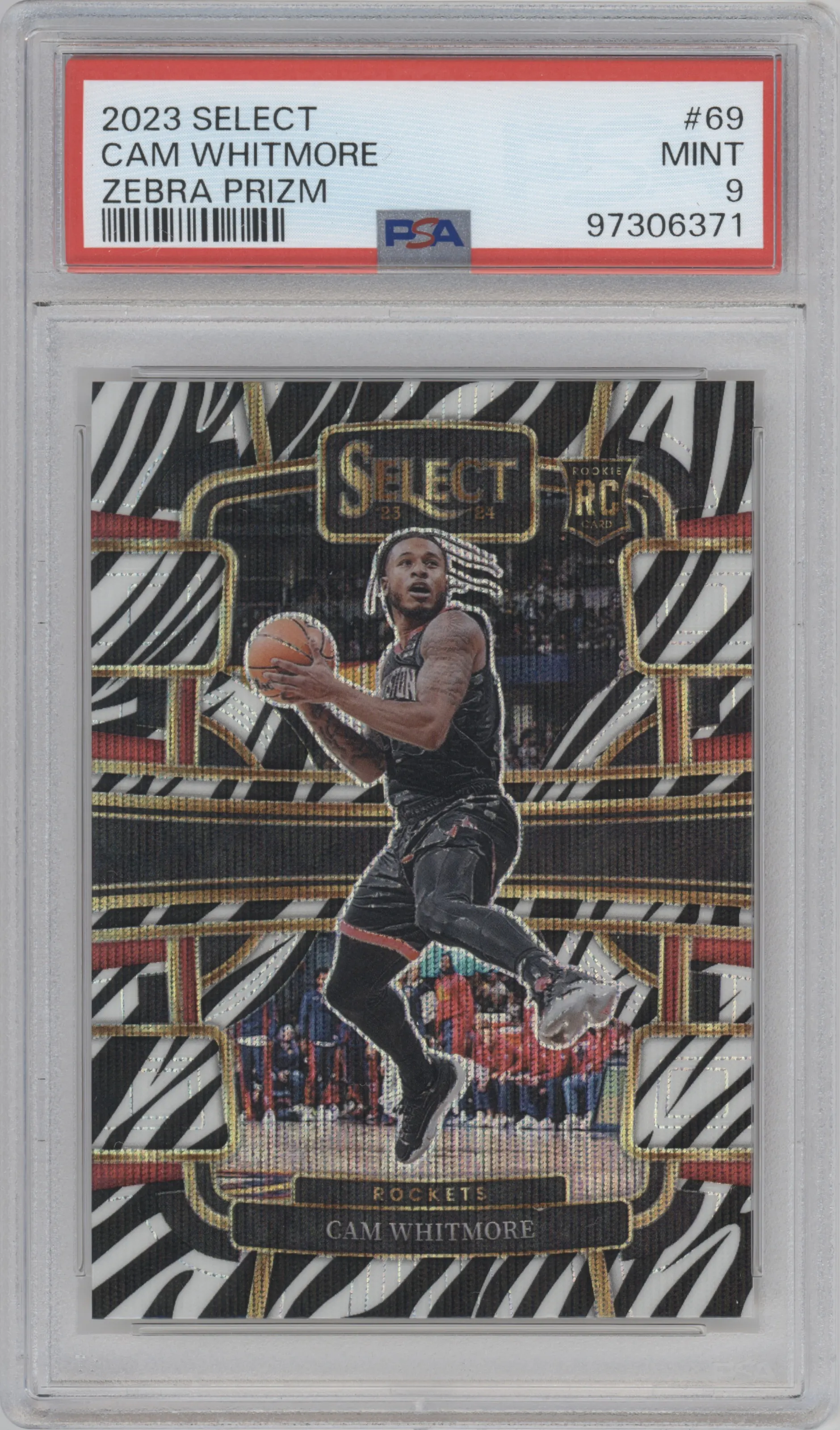 2023 Panini Select Cam Whitmore Zebra PSA 9