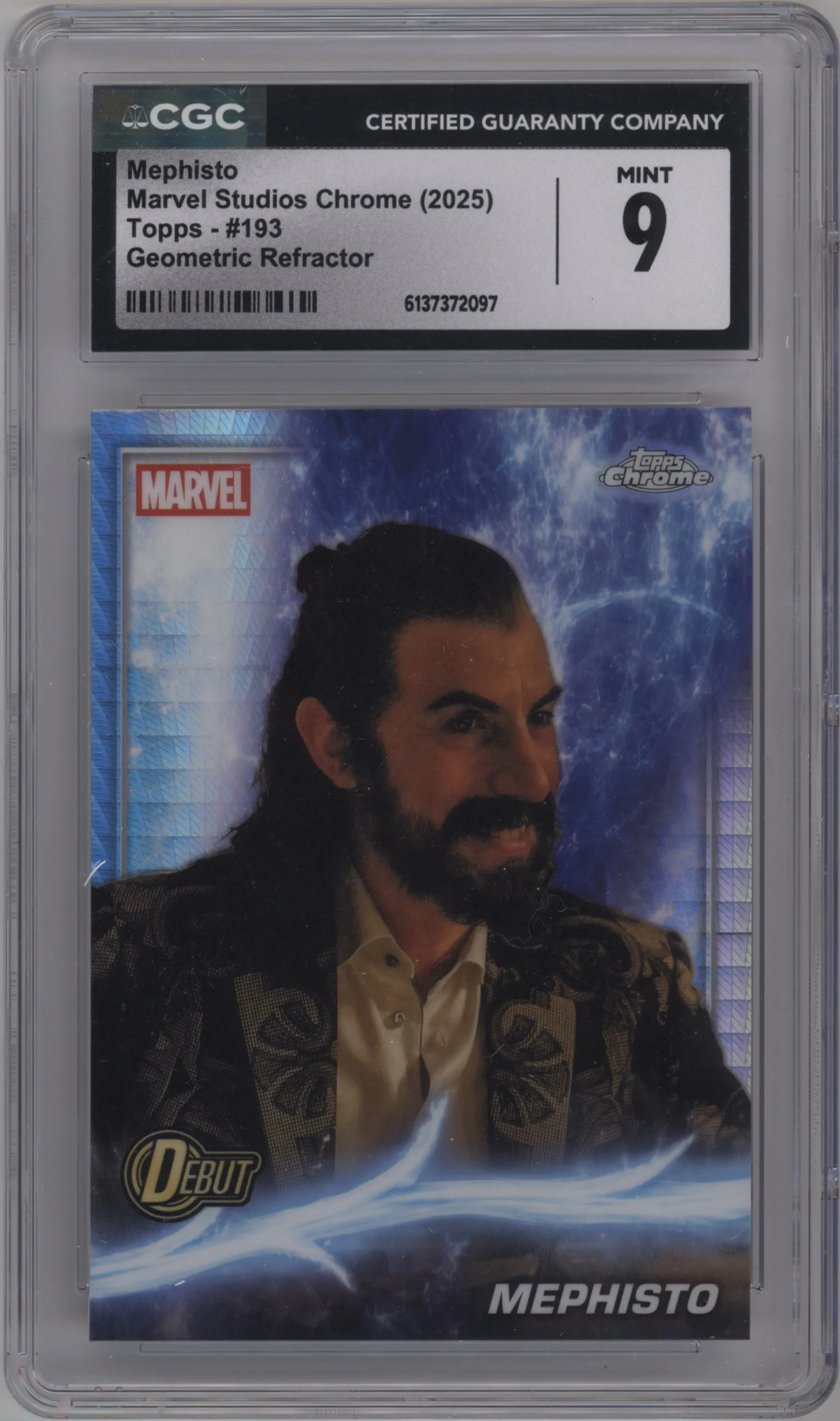 2025 Topps Chrome Marvel Studios Mephisto Geometric Refractor CGC 9