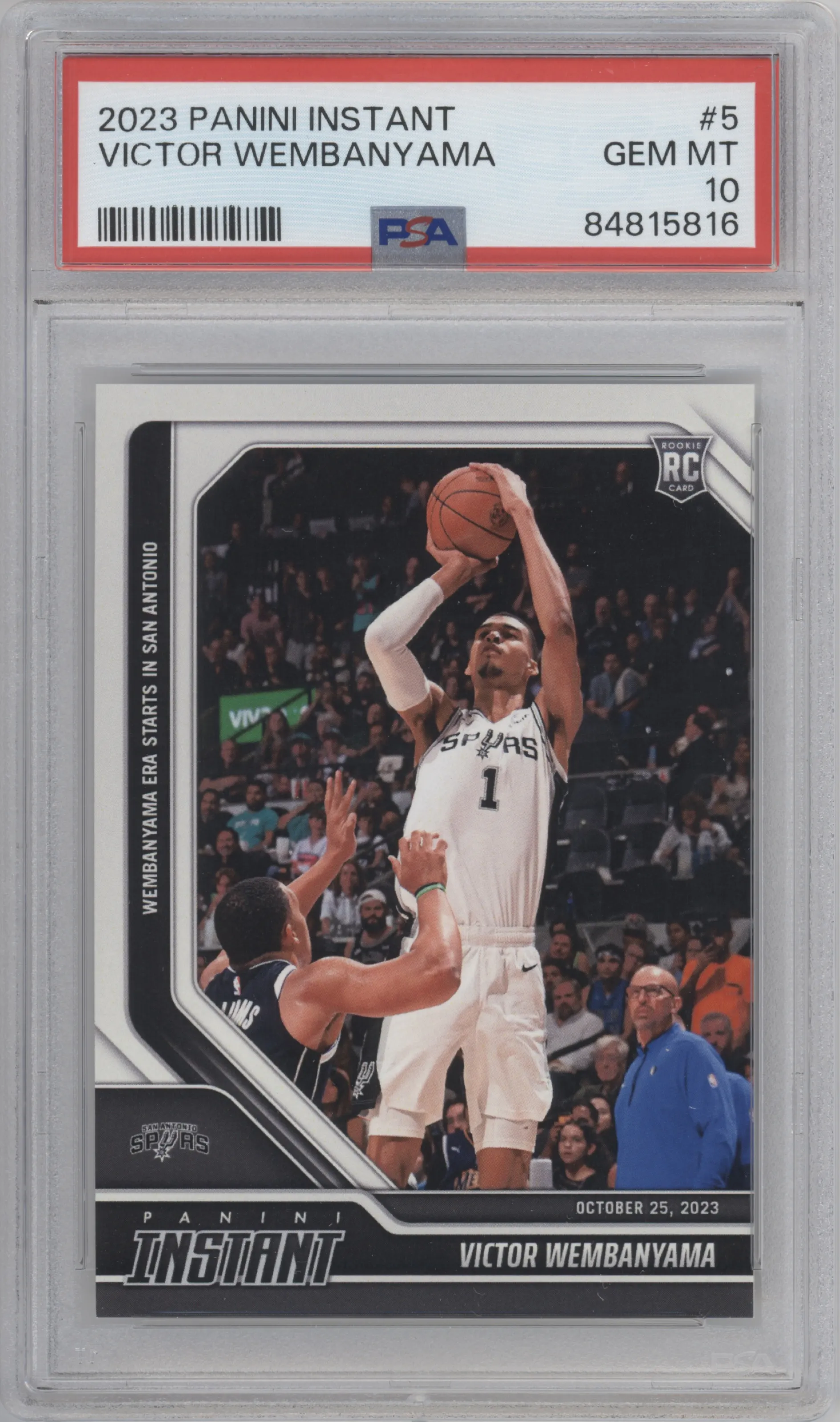 2023 Panini Instant NBA Victor Wembanyama #5 PSA 10