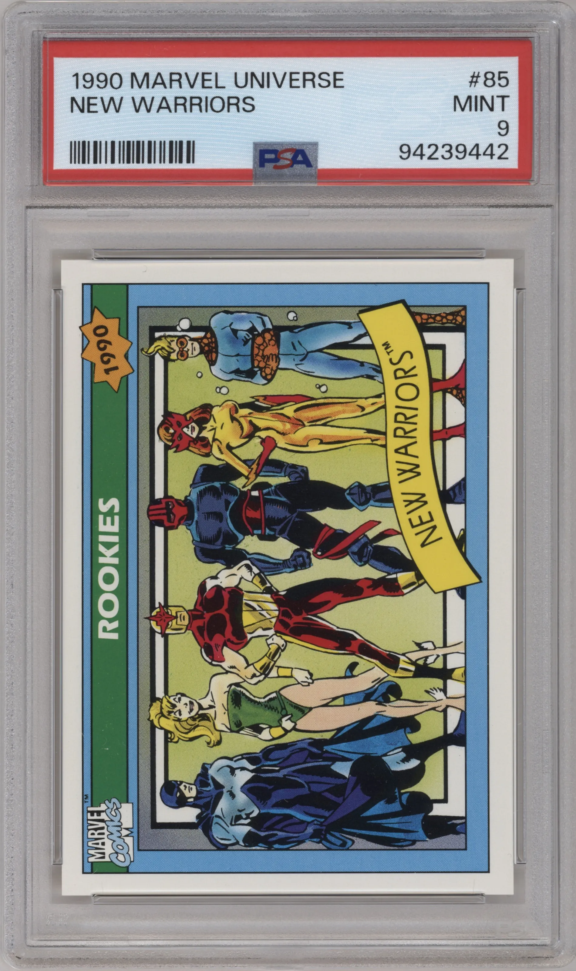 1990 Impel Marvel Universe New Warriors #85 PSA 9