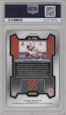 Dylan Raiola from the 2024 Panini Prizm Draft Picks set featuring a Red Finite parallel graded by PSA and given an overall grade of 10.