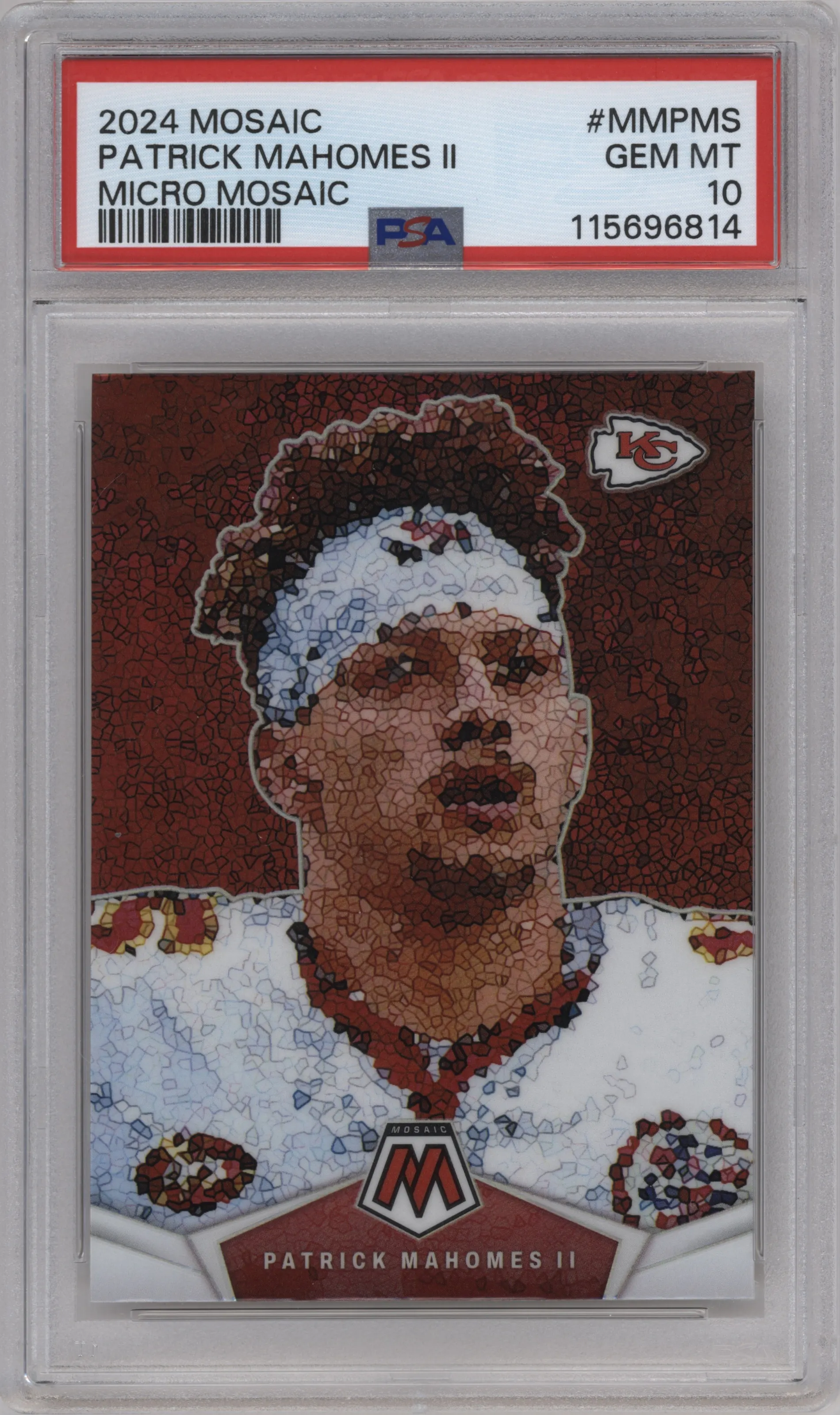 2024 Panini Mosaic Micro Mosaic Patrick Mahomes II #MM-PMS PSA 10