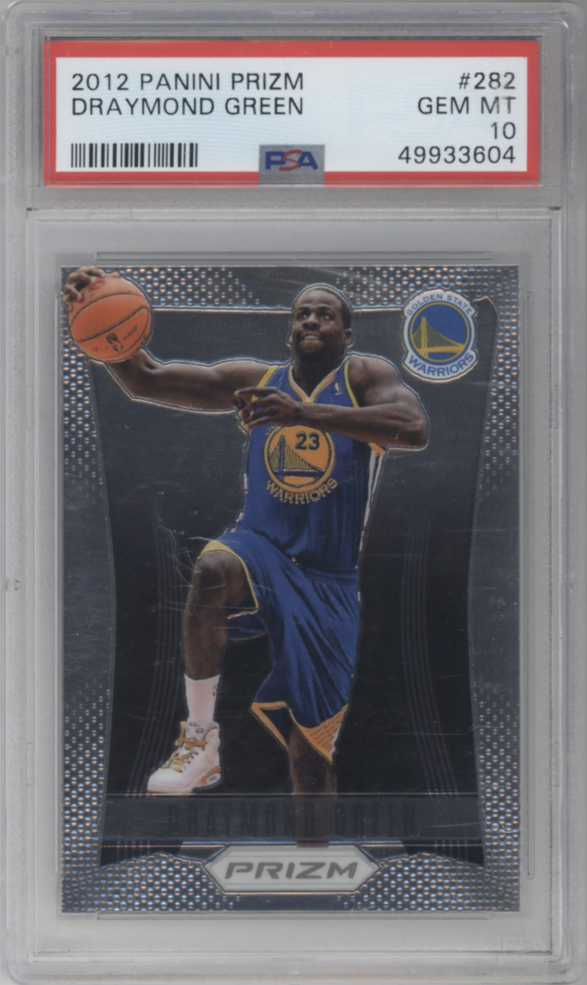 Draymond Green from the 2012-13 Panini Prizm set graded by PSA and given an overall grade of 10.