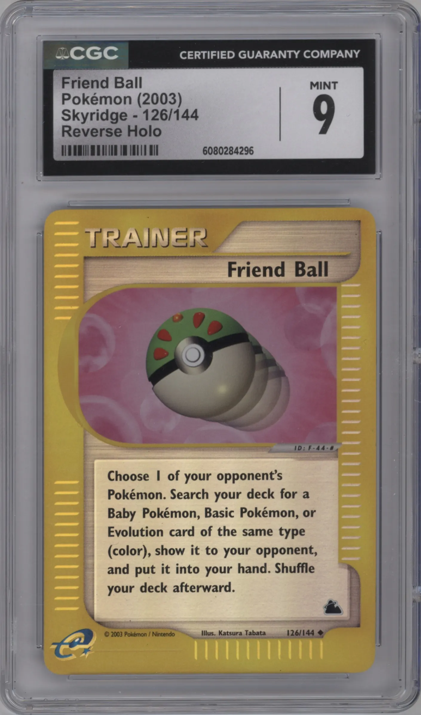 2003 Pokemon E-CARD Skyridge Friend Ball #126 CGC 9