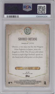 Shohei Ohtani from the 2018 Topps Gypsy Queen set graded by PSA and given an overall grade of 10.