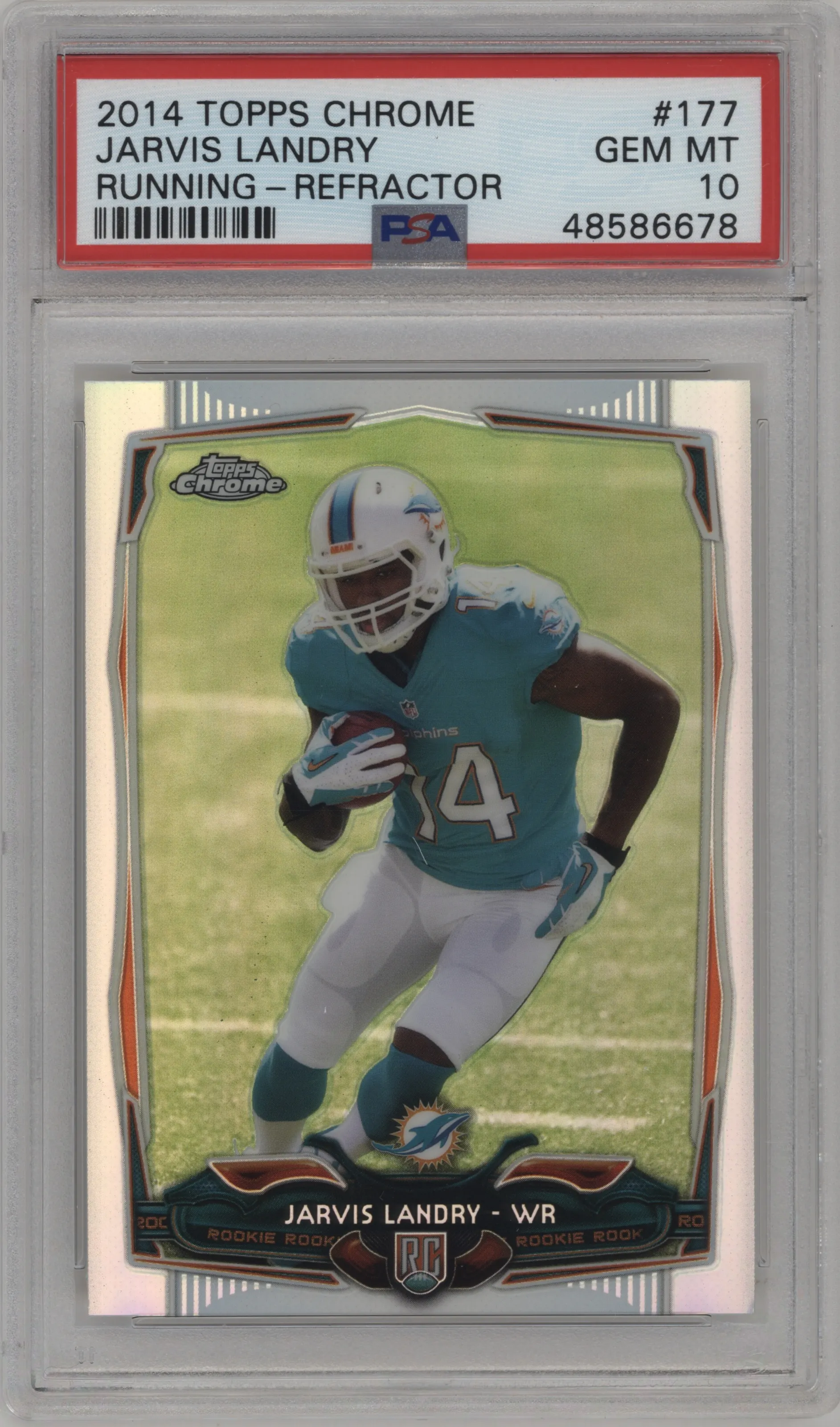 2014 Topps Chrome Jarvis Landry Refractor PSA 10