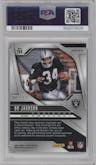 Bo Jackson from the 2024 Panini Prizm set featuring a Purple Prizm parallel graded by PSA and given an overall grade of 9.