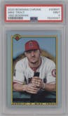 Mike Trout from the 2020 Bowman set graded by PSA and given an overall grade of 9.