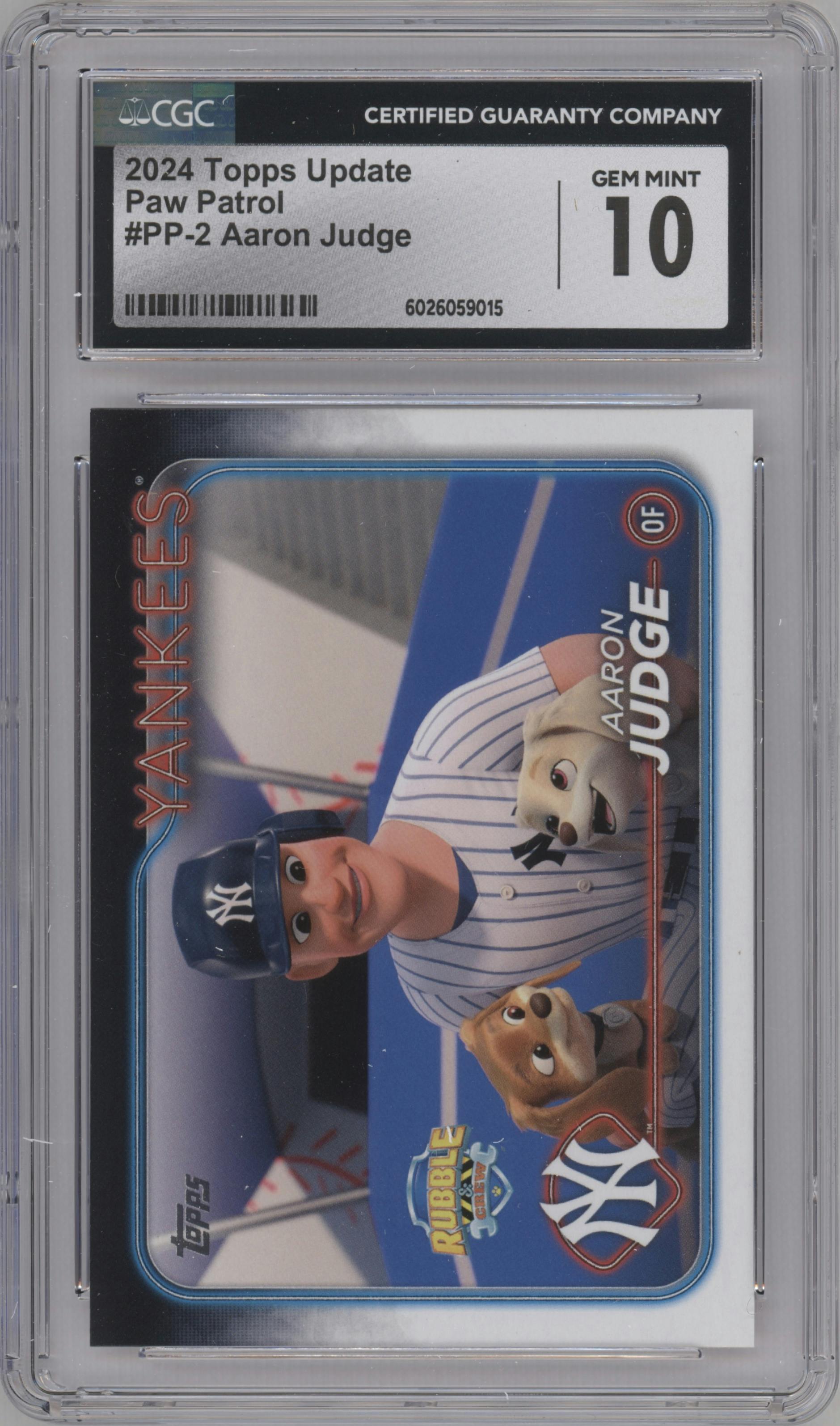 Aaron Judge  from the 2024 Topps Update set graded by CSG and given an overall grade of 10.