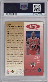 Michael Jordan from the 1997-98 Upper Deck Collector's Choice set graded by PSA and given an overall grade of 10.