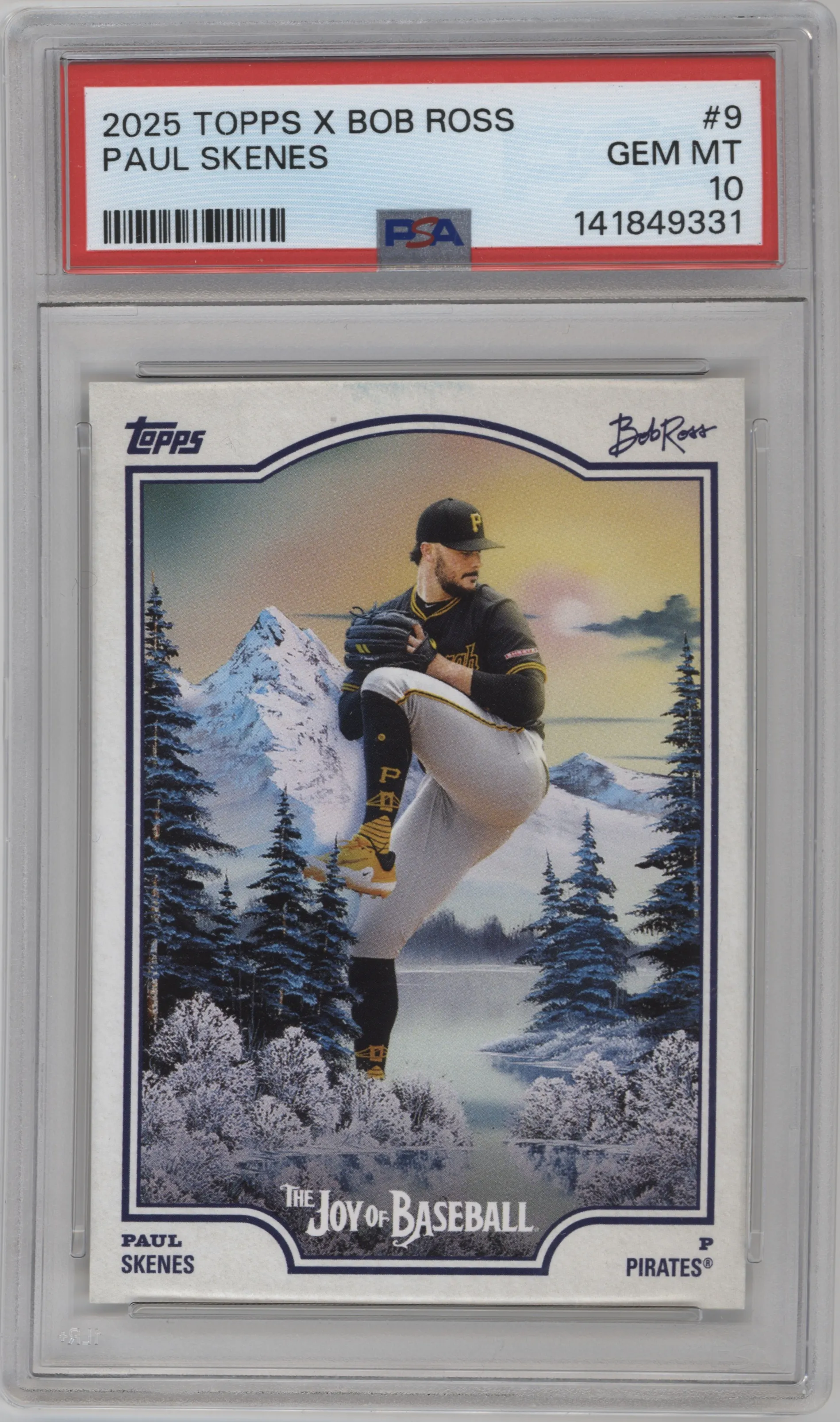 2025 Topps x Bob Ross: The Joy of Baseball Paul Skenes #9 PSA 10
