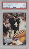 Brett Favre from the 1991 Pro Set Platinum set graded by PSA and given an overall grade of 9.