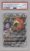 Charizard VSTAR from the 2022 Pokemon SWSH set featuring a Ultra Premium Collection parallel graded by PSA and given an overall grade of 8.