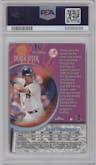Derek Jeter from the 1999 Topps Chrome set graded by PSA and given an overall grade of 9.