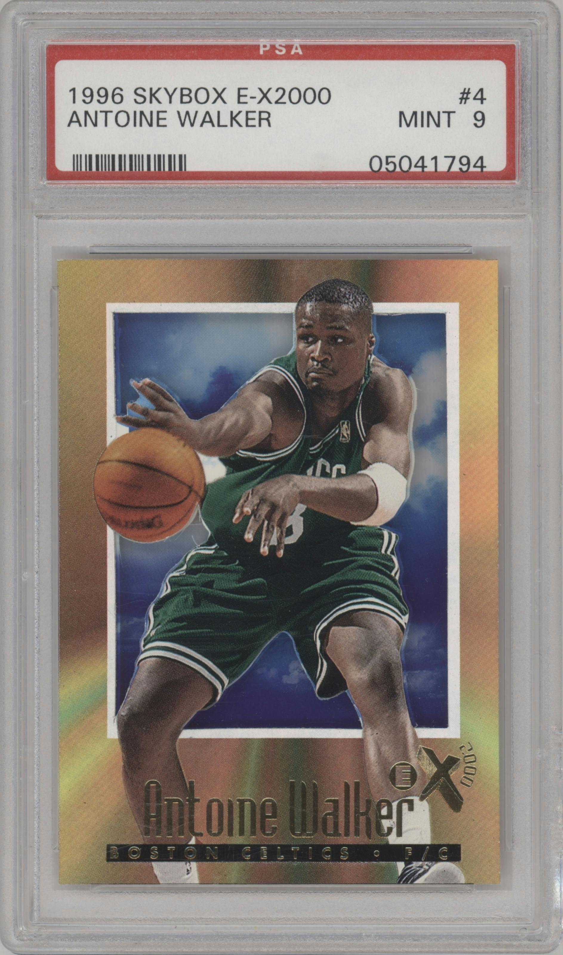 Antoine Walker from the 1996-97 Skybox E-X2000 set graded by PSA and given an overall grade of 9.