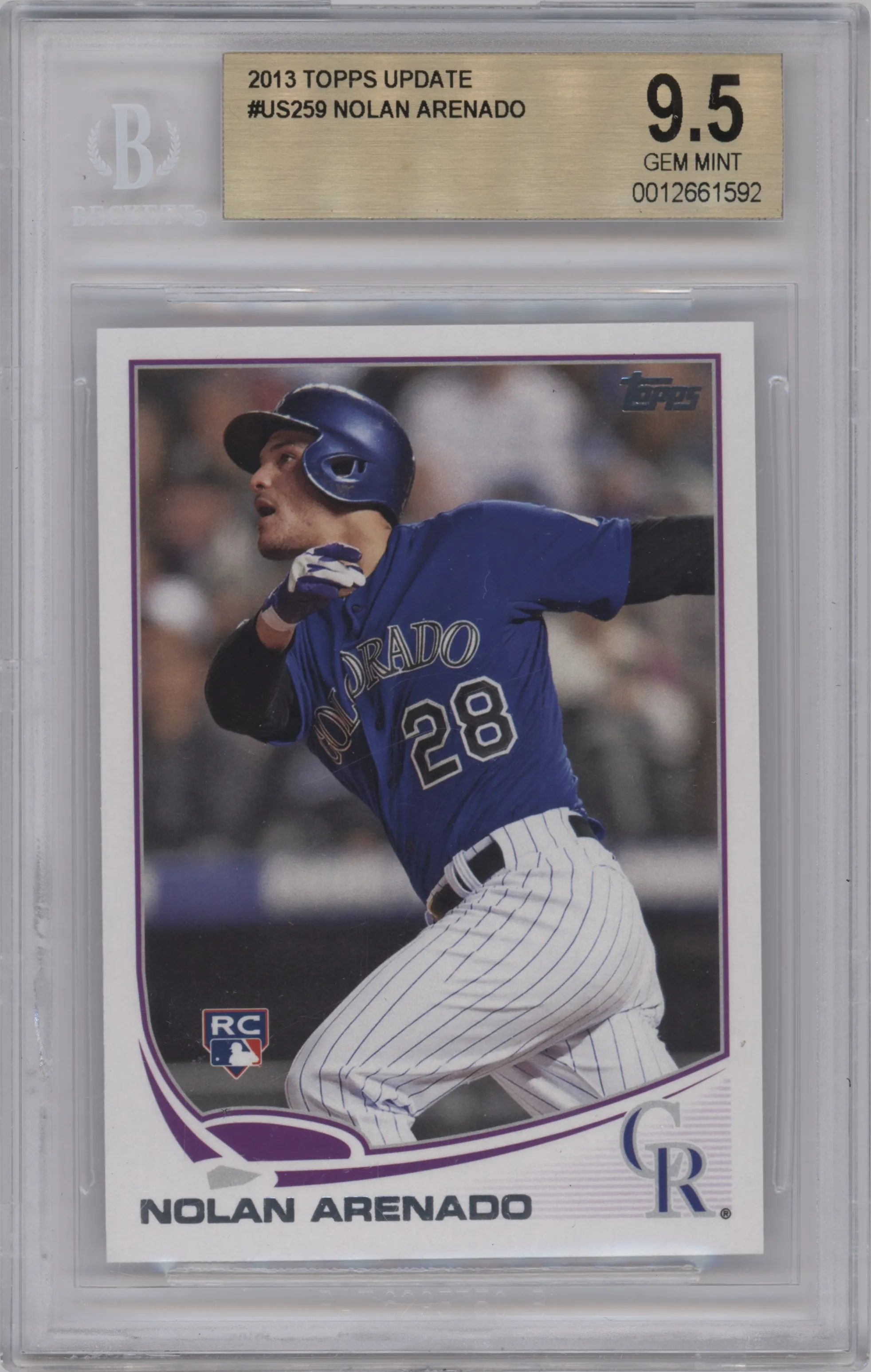 2013 Topps Update Nolan Arenado BGS 9.5