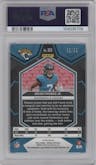 Brian Thomas Jr. from the 2024 Panini Mosaic set featuring a Blue Mosaic parallel graded by PSA and given an overall grade of 9.