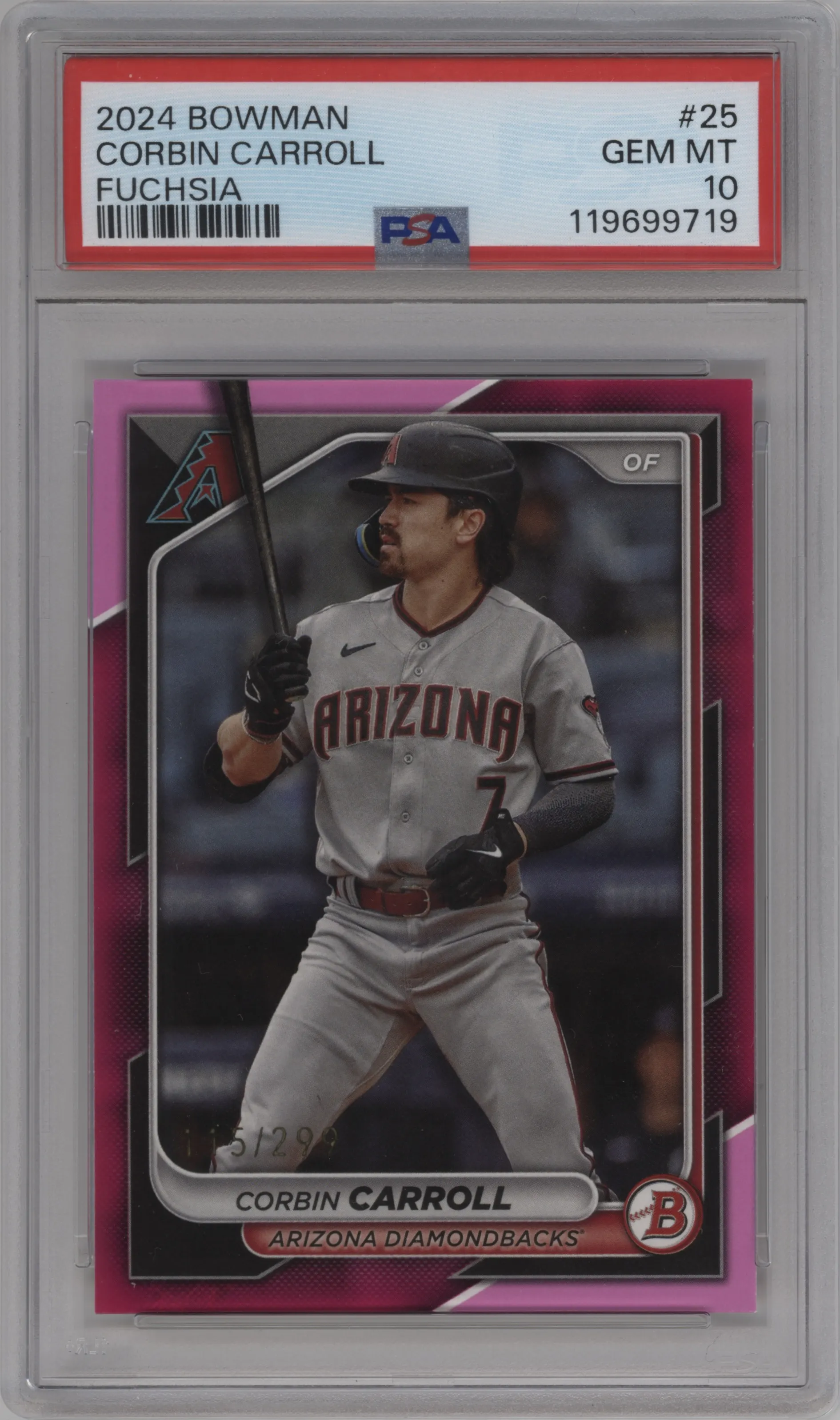 2024 Bowman Corbin Carroll Fuchsia #25 PSA 10