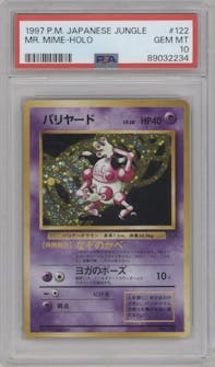 Mr. Mime from the 1997 Pokemon JPN set graded by PSA and given an overall grade of 10.