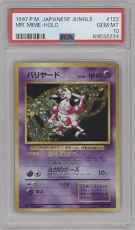 Mr. Mime from the 1997 Pokemon JPN set graded by PSA and given an overall grade of 10.