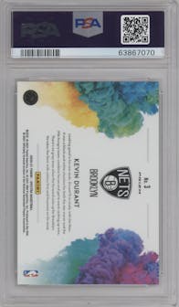 Kevin Durant from the 2020-21 Panini Spectra set graded by PSA and given an overall grade of 10.