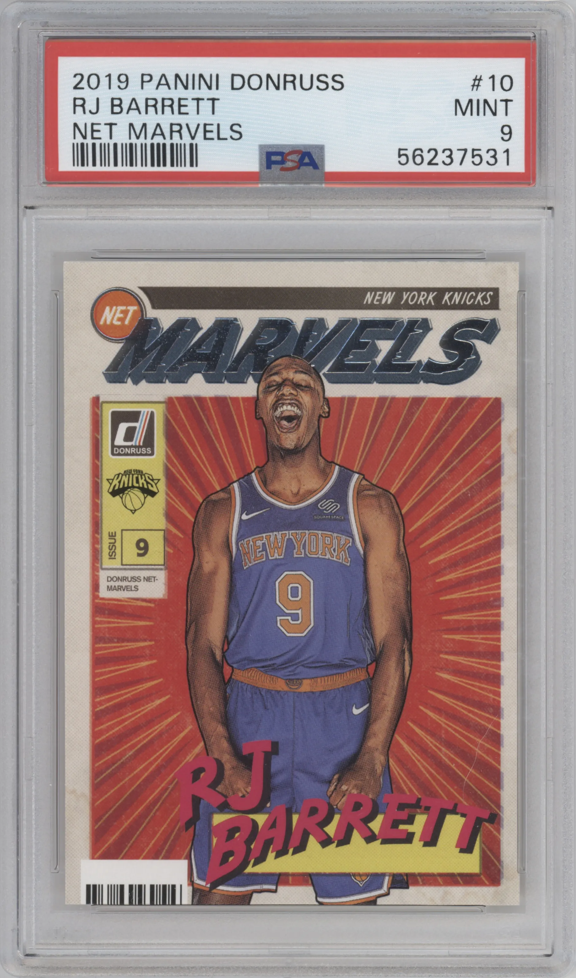 2019 Panini Donruss Net Marvels RJ Barrett #10 PSA 9