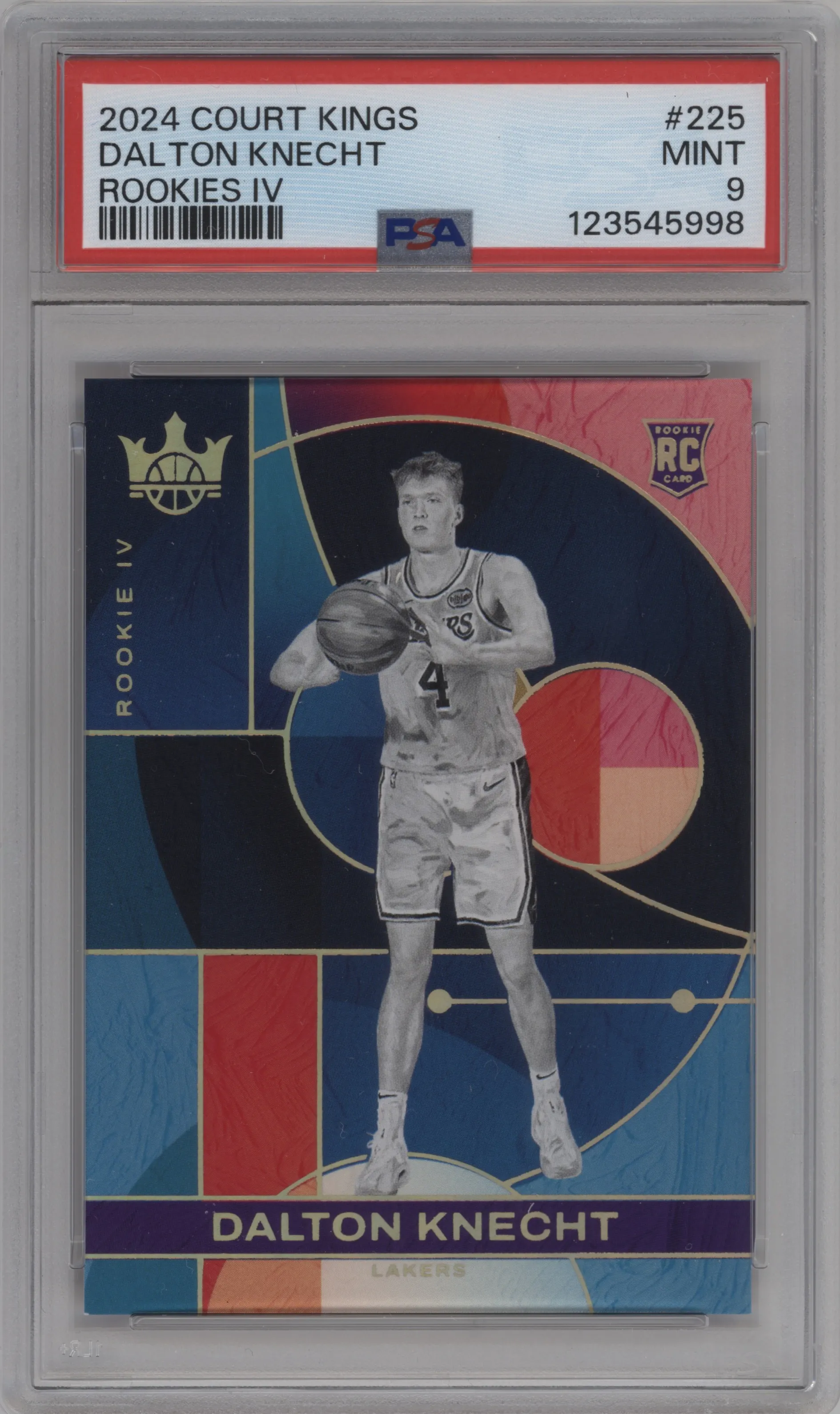2024 Panini Court Kings Rookies IV Dalton Knecht #225 PSA 9