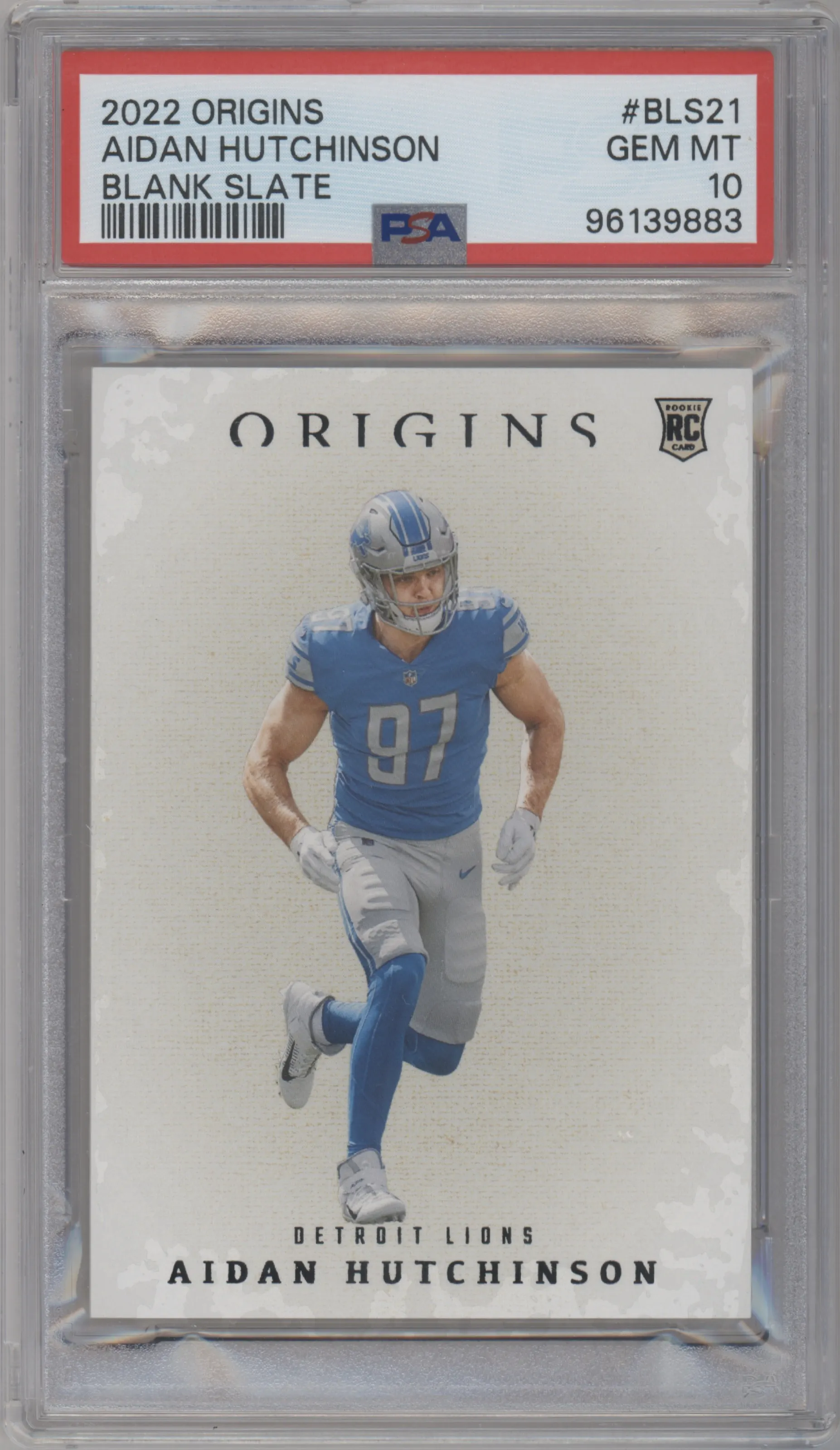 2022 Panini Origins Blank Slate Aidan Hutchinson #BLS-21 PSA 10