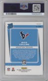 Nico Collins from the 2021 Panini Donruss Optic set featuring a Wave parallel graded by PSA and given an overall grade of 10.