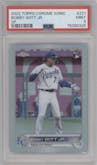 Bobby Witt Jr. from the 2022 Topps Chrome Sonic  set graded by PSA and given an overall grade of 9.
