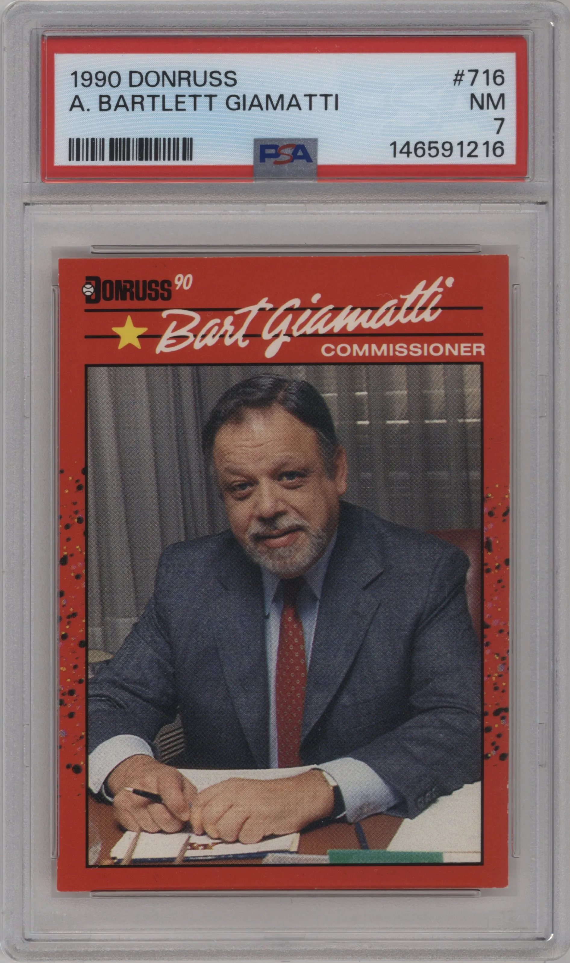 1990 Donruss Variation Bart Giamatti #716 PSA 7