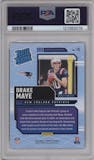 Drake Maye from the 2024 Donruss set graded by PSA and given an overall grade of 10.