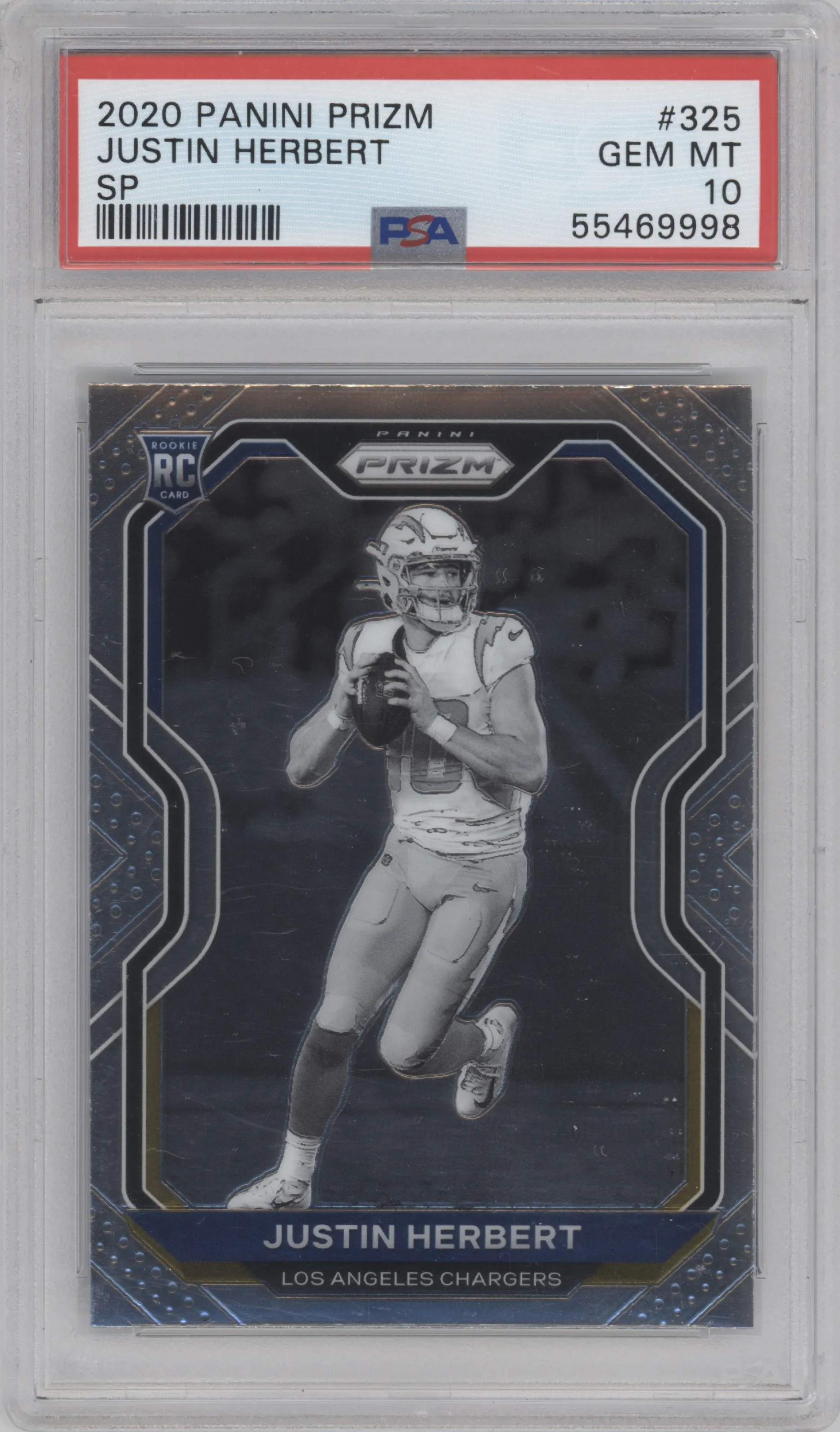 2020 Panini Prizm Variation Justin Herbert PSA 10