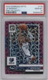 Ja Morant from the 2022-23 Panini Donruss Optic  set featuring a Pink Velocity parallel graded by PSA and given an overall grade of 10.