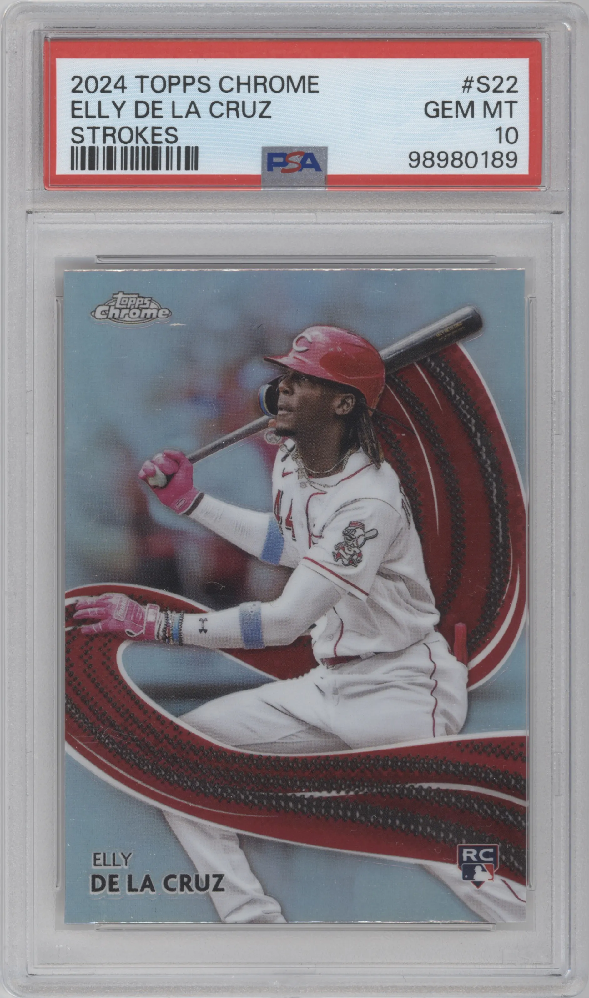 2024 Topps Chrome Strokes Elly De La Cruz #S-22 PSA 10