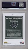  Anthony Richardson from the 2023 Panini Donruss set graded by PSA and given an overall grade of 10.